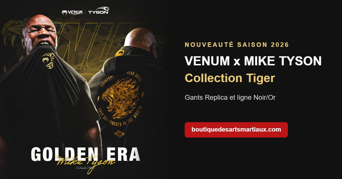 Venum x Mike Tyson, collection Tiger Noir et Or, nouveauté saison 2026