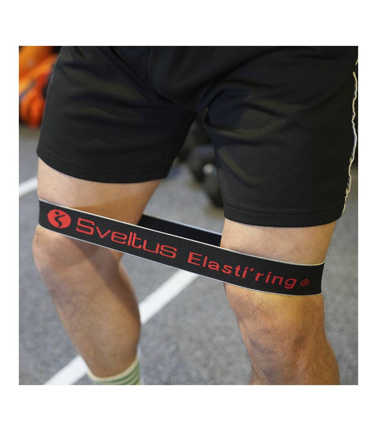 Bande de résistance Elasti'ring noir 15 kg pour renforcement musculaire et fitness