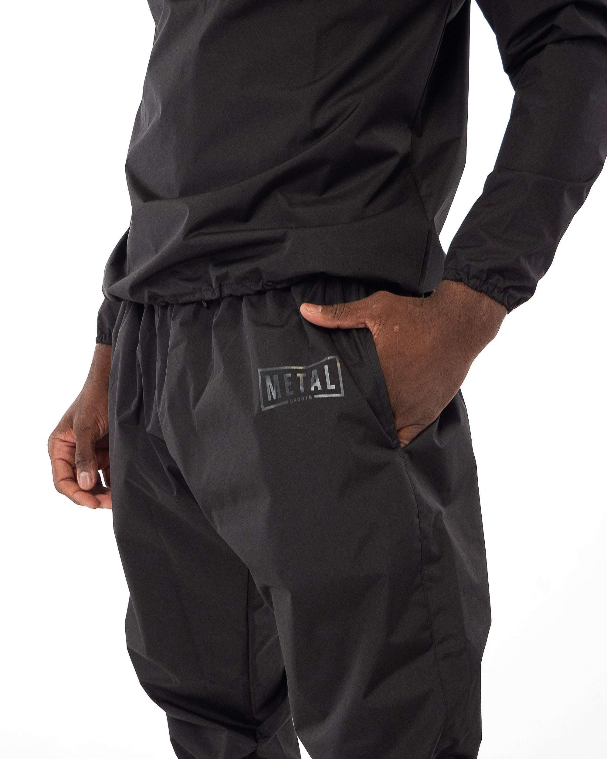 Ensemble sauna Metal Boxe veste et pantalon pour intensifier la sudation sportive