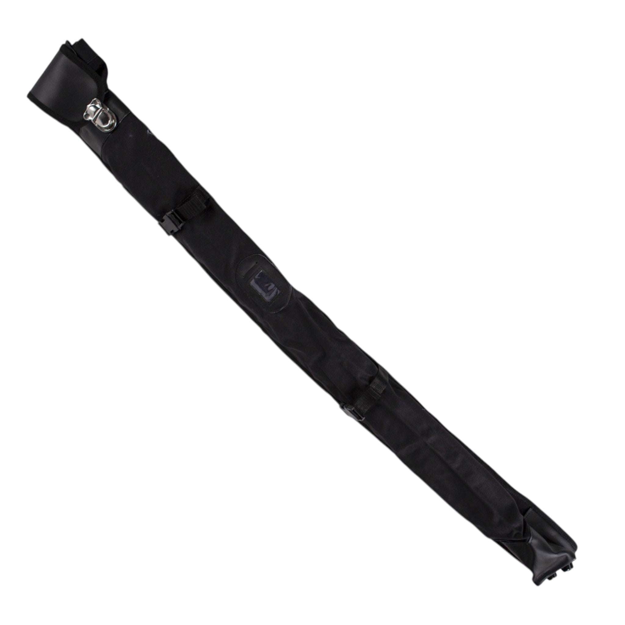 Housse noire en toile renforcée pour shinaï 135 cm, étui protecteur avec bandoulière réglable et renforts de protection.