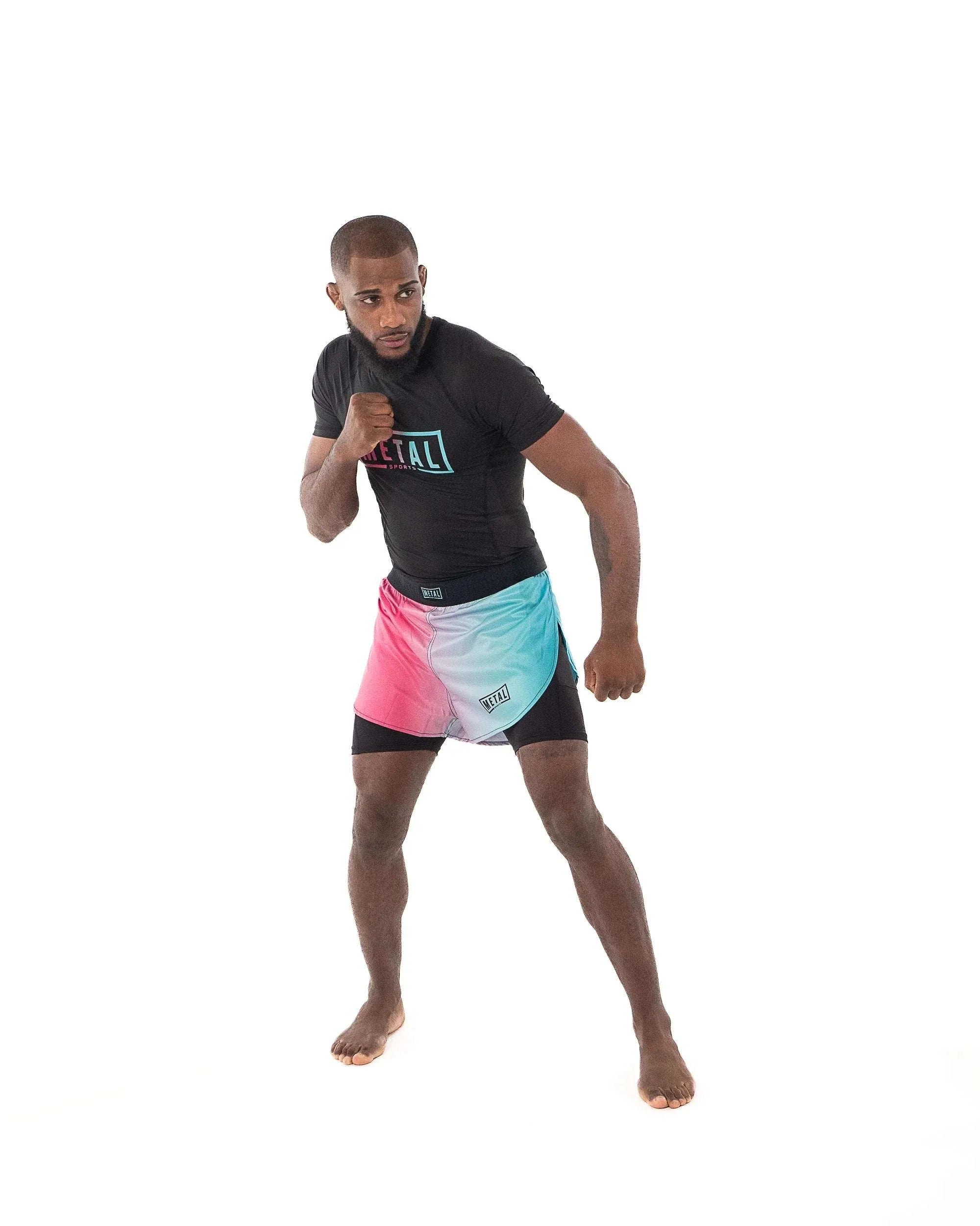 Rashguard Performance Metal Boxe ajusté en tissu respirant pour MMA et boxe