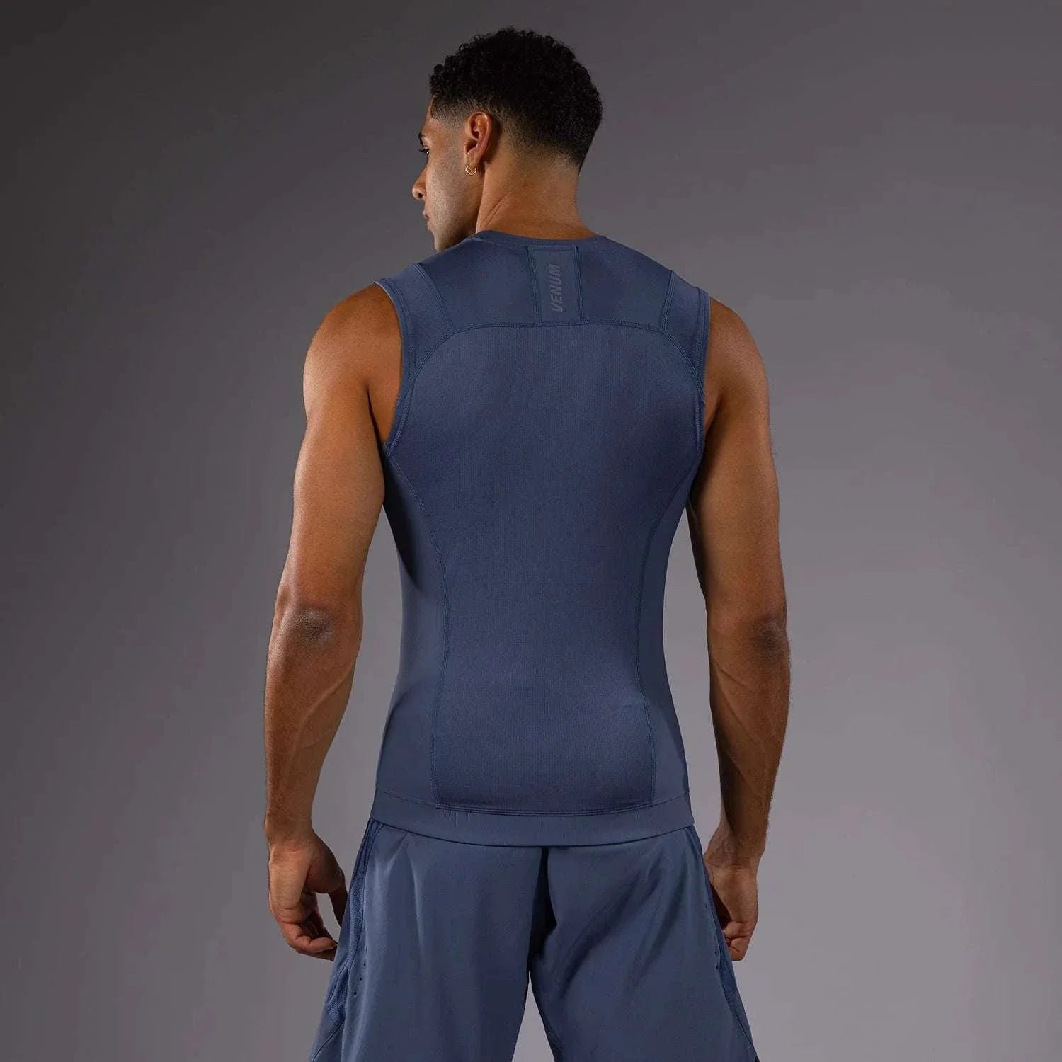 Rashguard sans manches Venum G-Fit Air bleu compressif pour sports de combat