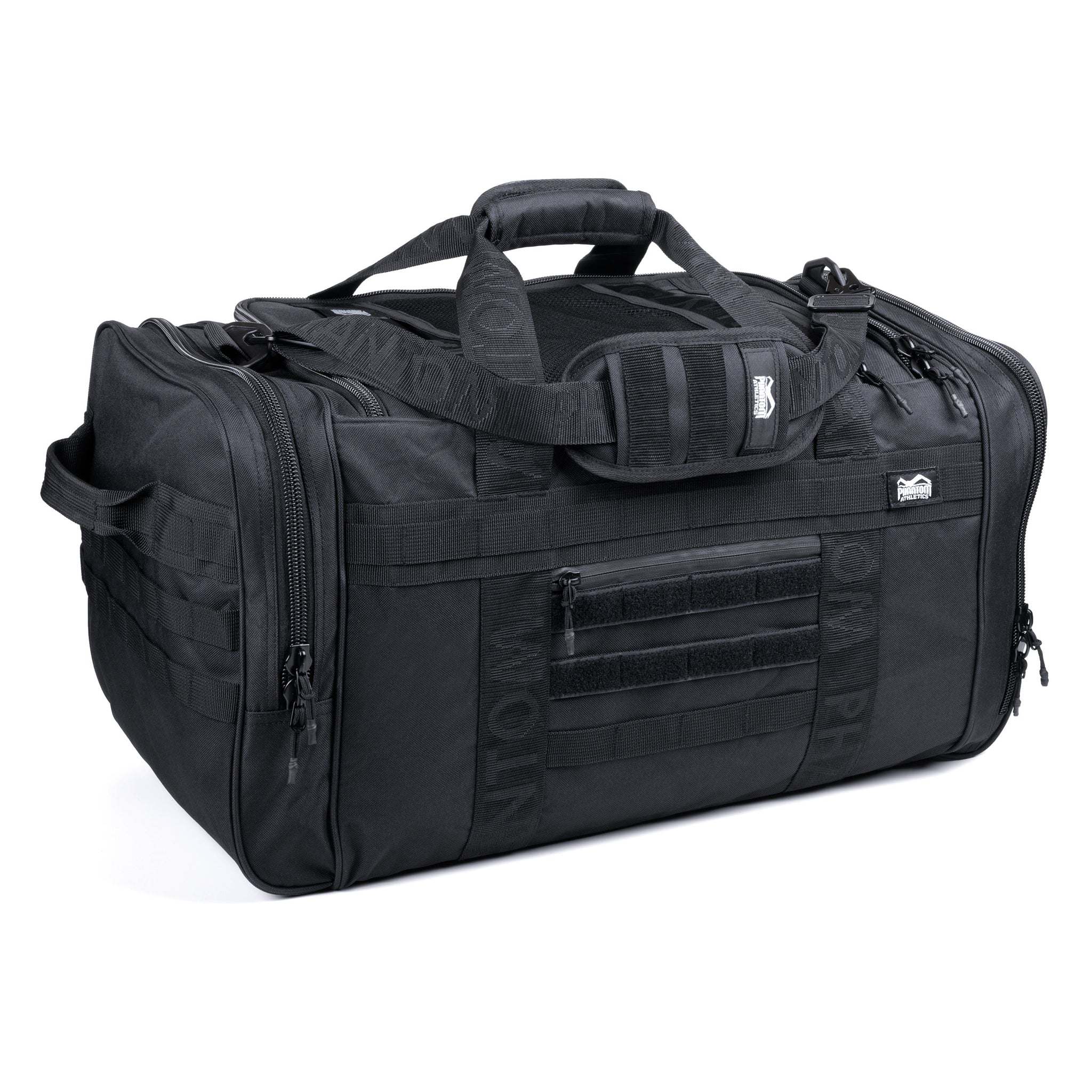 Sac de sport Tactic Phantom Athletics noir en nylon 1000D, 70 litres, résistant et fonctionnel pour arts martiaux et sports de combat