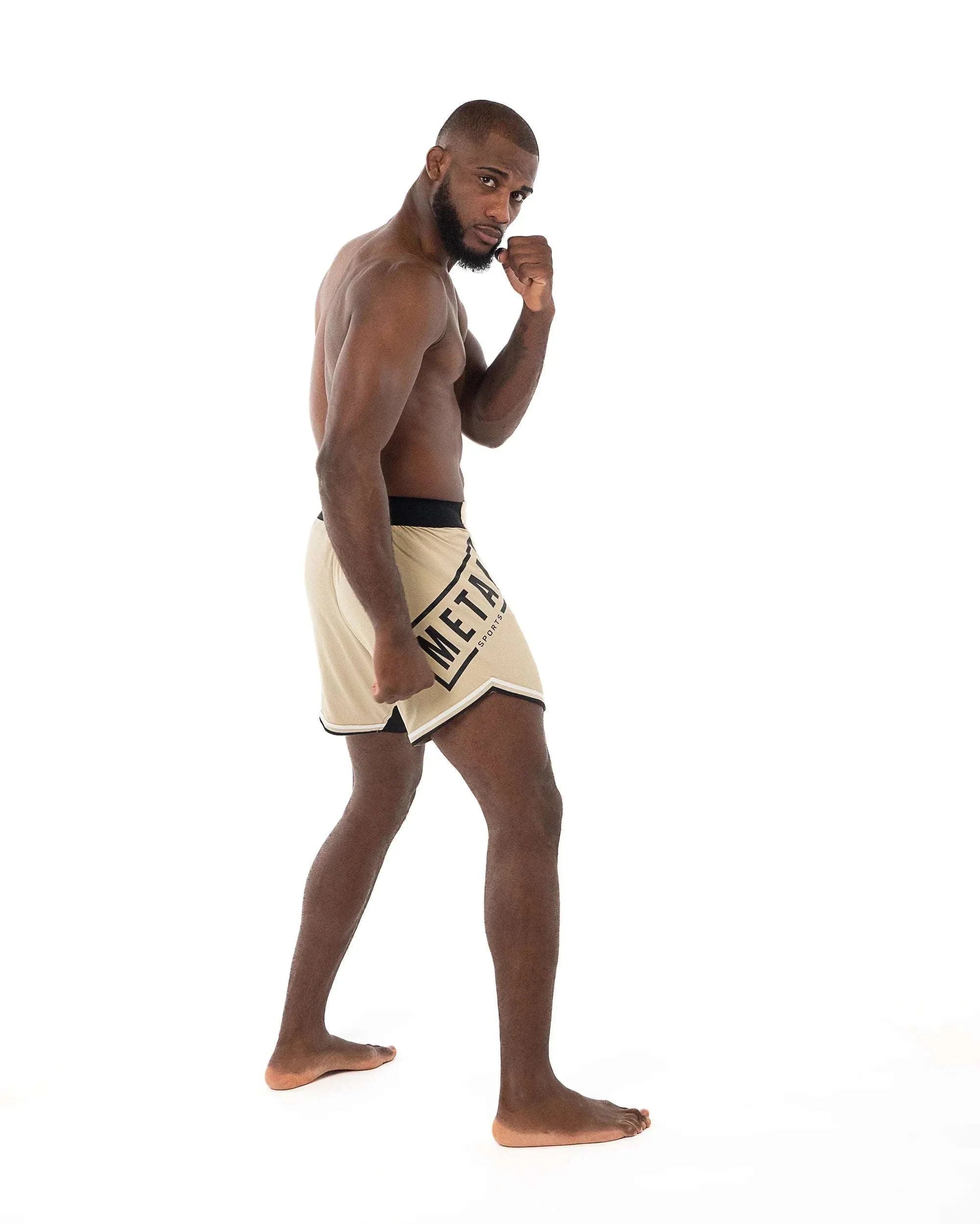 Short MMA Desert Storm beige Metal Boxe léger et confortable pour combat