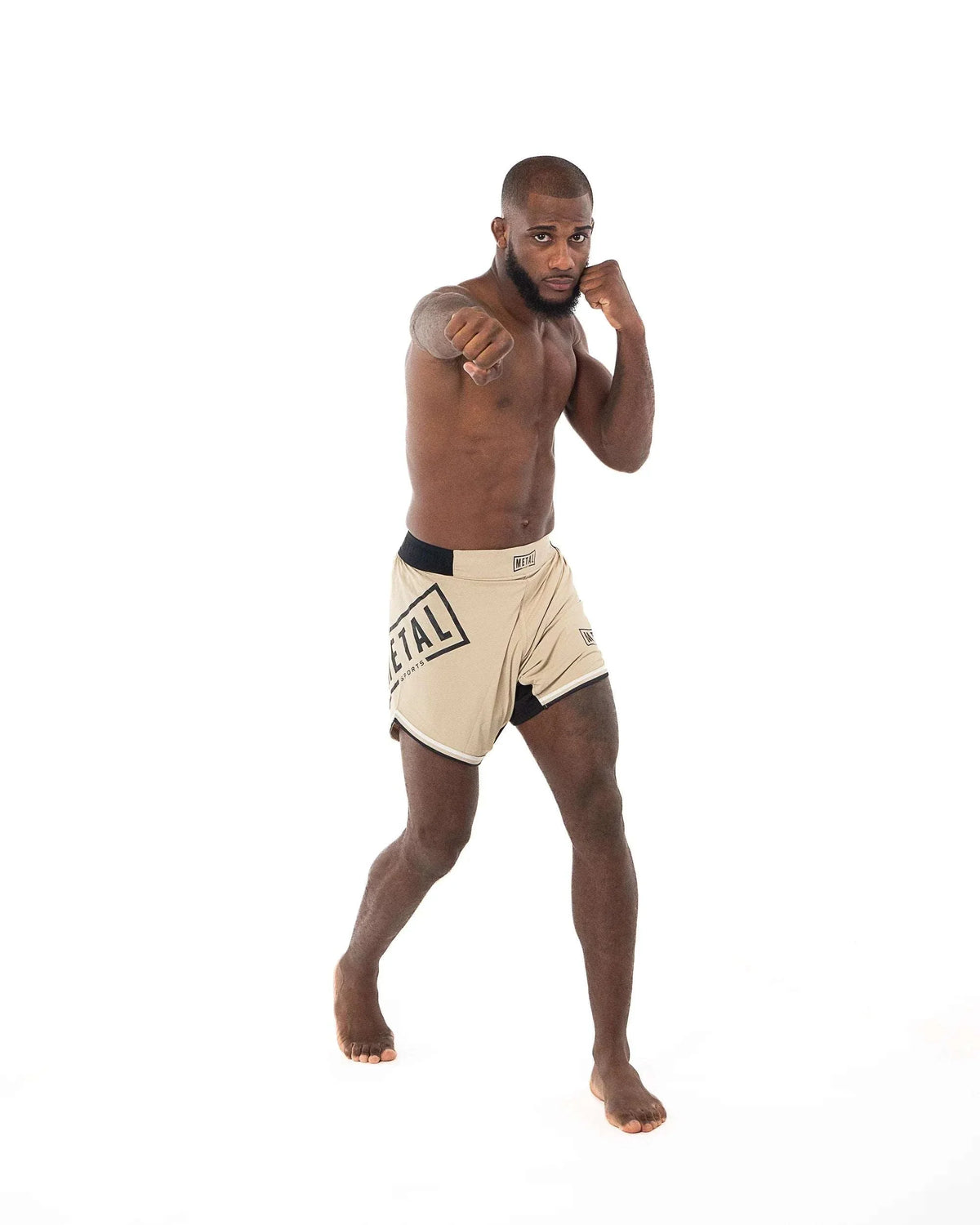 Short MMA Desert Storm beige Metal Boxe léger et respirant pour combat et entraînement