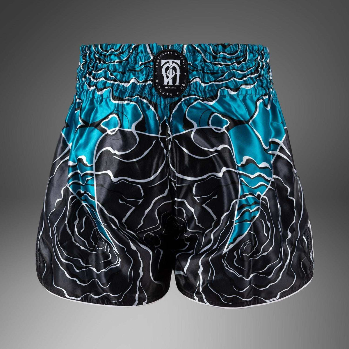 Short de Muay Thaï noir blanc Venum x Tawanchay, léger et performant