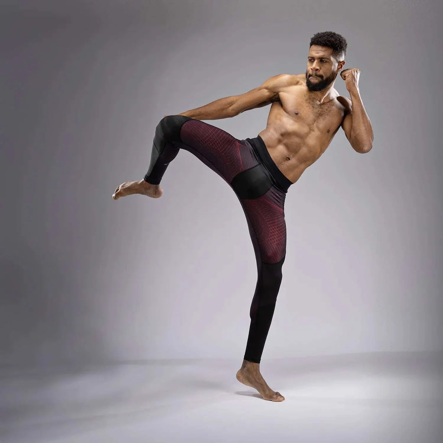 Spats Venum G-Fit Air noir rouge pantalon compression sport combat MMA BJJ