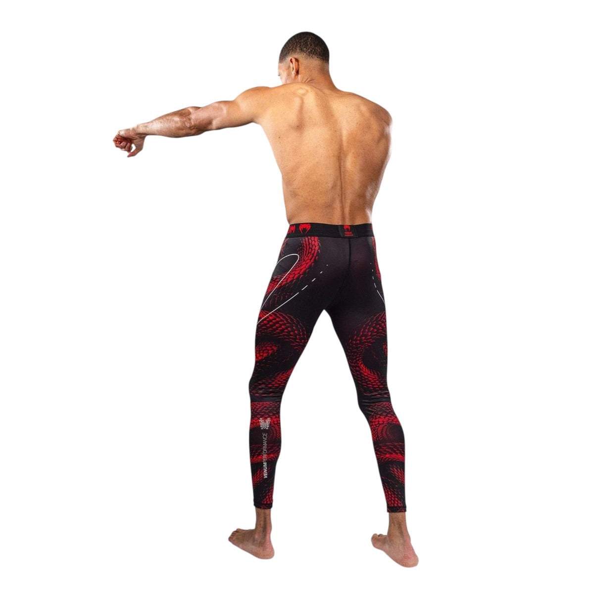 Legging compression Spats Venum Matupa noir rouge argent pour MMA et grappling