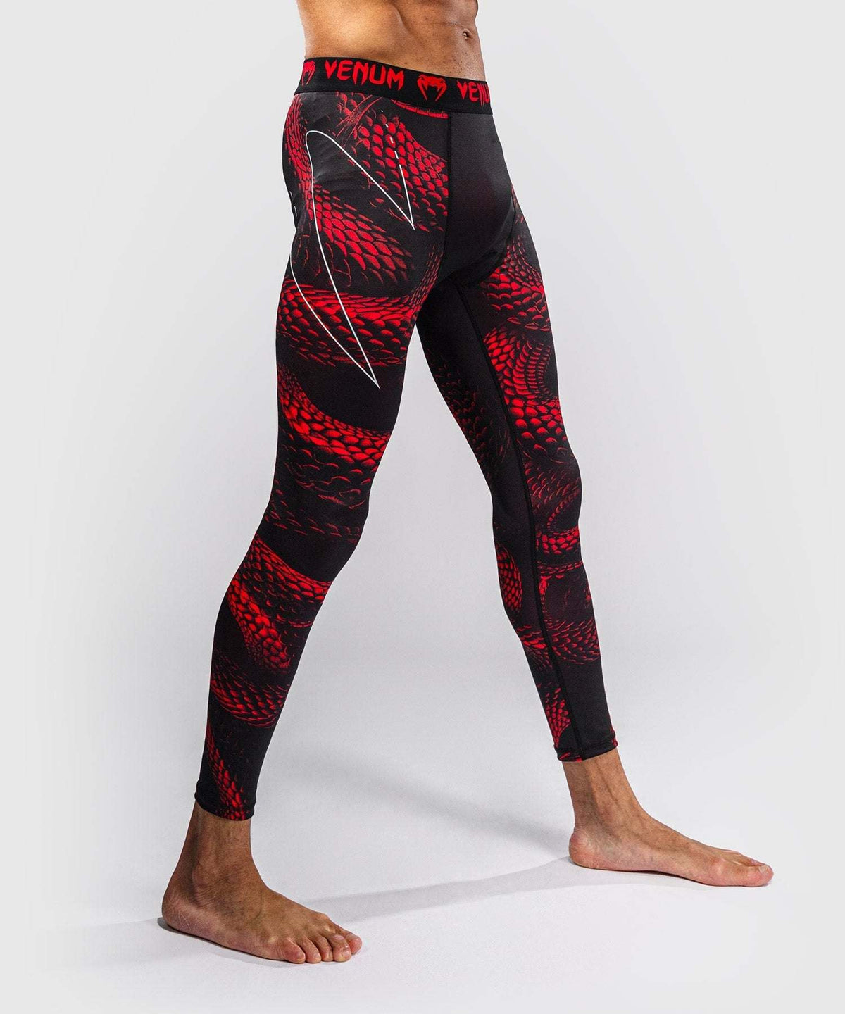 Spats Venum Matupa noir rouge argent legging compression MMA grappling maintien confortable