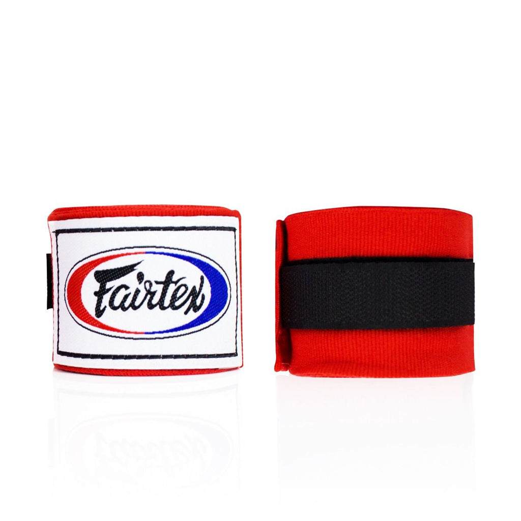 Bandes de boxe Fairtex HW2 rouge, coton semi-élastique 4,5 m