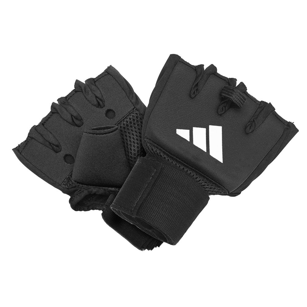 Sous-gants en gel adidas noirs avec bande de maintien et ventilation Climacool pour entraînement