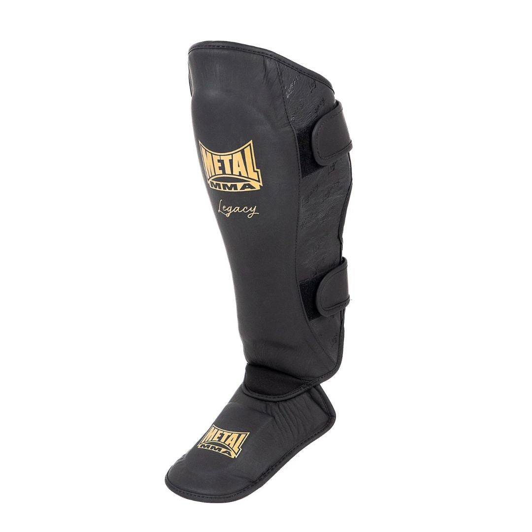 Protège Tibias-Pieds MMA LEGACY - Metal Boxe - Noir/Or