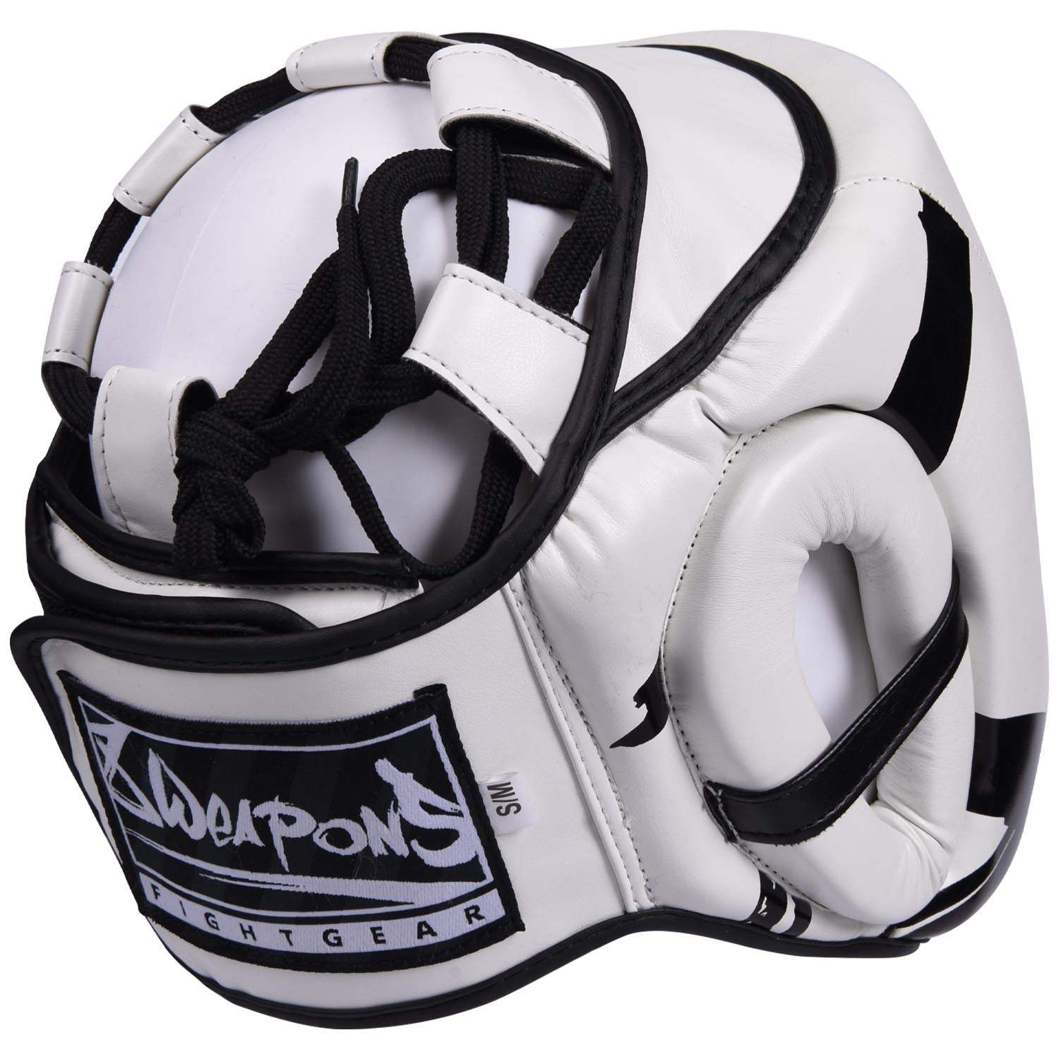 Casque de boxe 8 WEAPONS Unlimited blanc noir protection haute densité confort ajustable