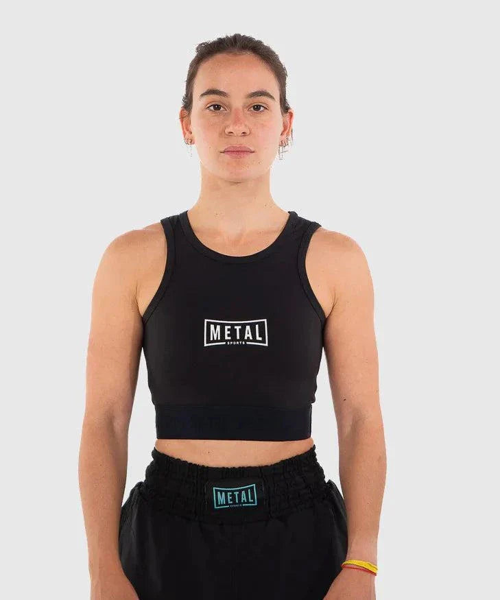 Brassière de sport femme Metal Boxe Miami Vice rose turquoise pour boxe et fitness