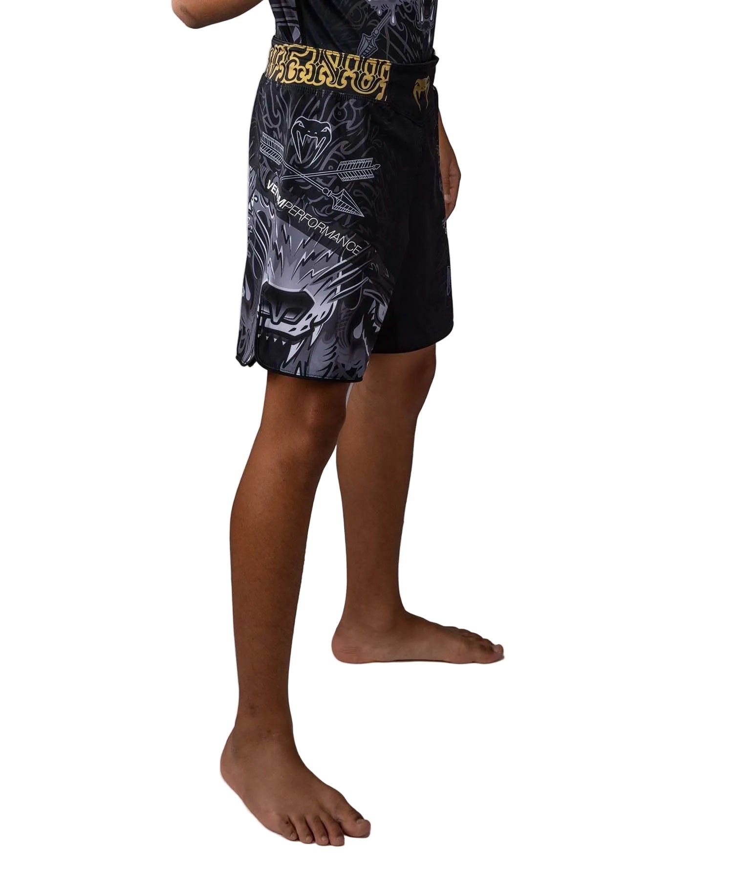 Fightshort enfant Venum Wolf Atak noir et gris taille 10 ans
