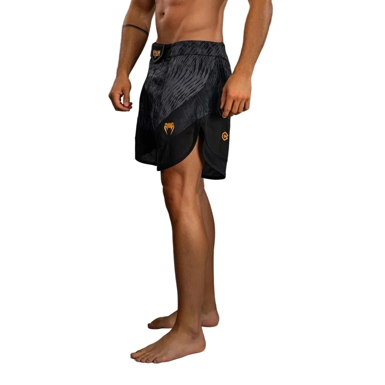 Fightshorts Wild Borz Venum x Chimaev noir et gris pour MMA et sports de combat