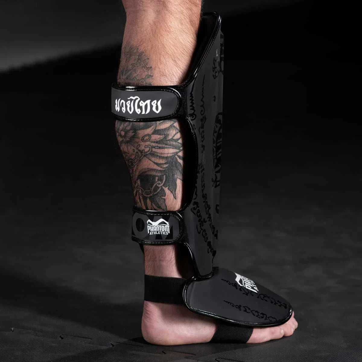 Protège-Tibias Muay Thaï - Phantom Athletics Noir