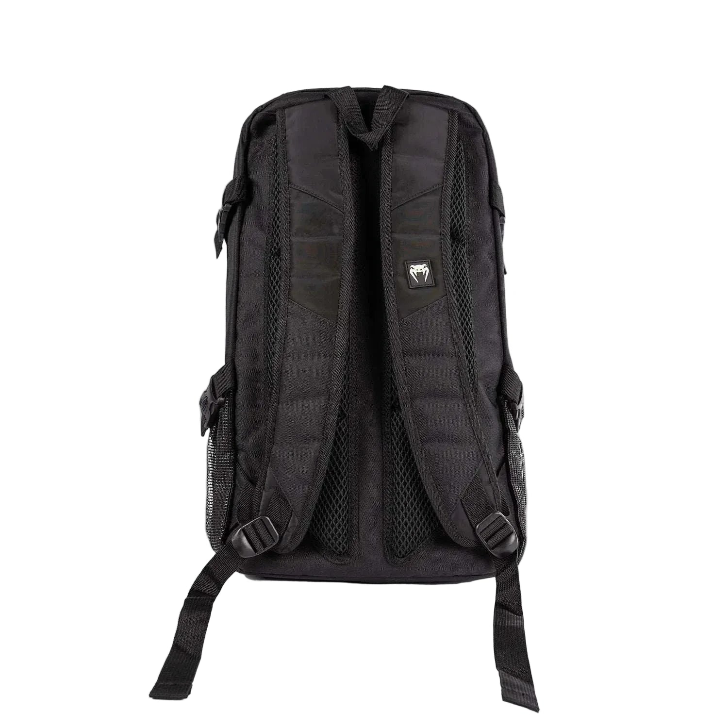 Sac à dos Venum Shockwave noir robuste et organisé pour sports de combat avec multiples poches et bretelles rembourrées