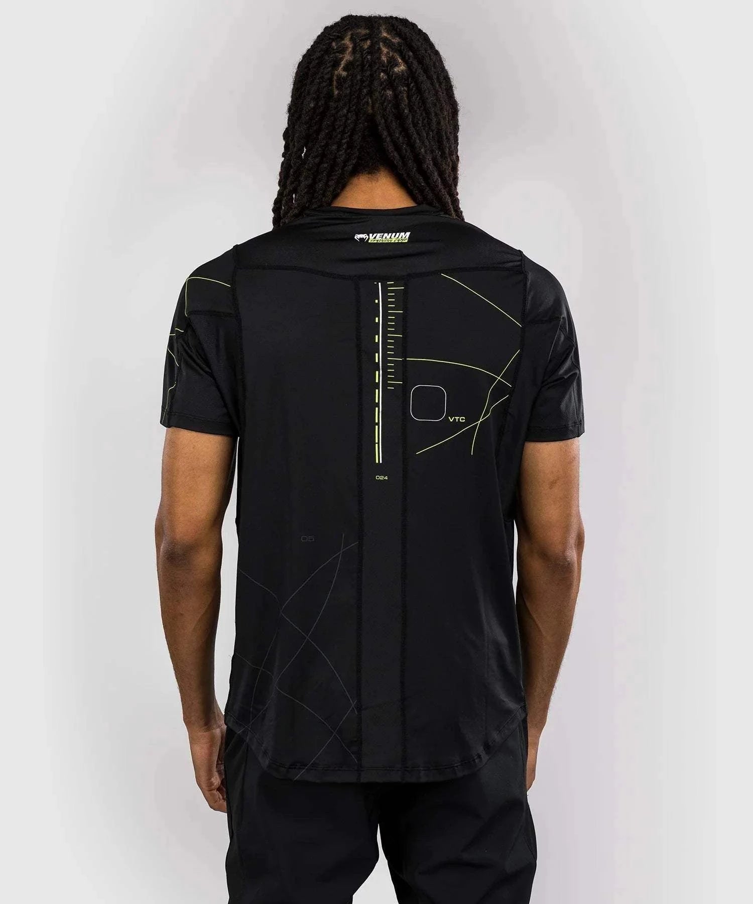 T-shirt Dry Tech Venum Training Camp 4.0 - Noir/Vert Fluo