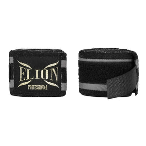 Bandes de boxe ELION 4,5 m noir et gris, coton et lycra