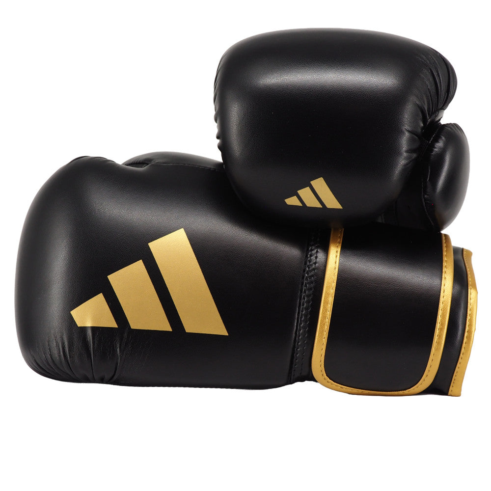 Gants de boxe adidas Power 100 noir et or la paire