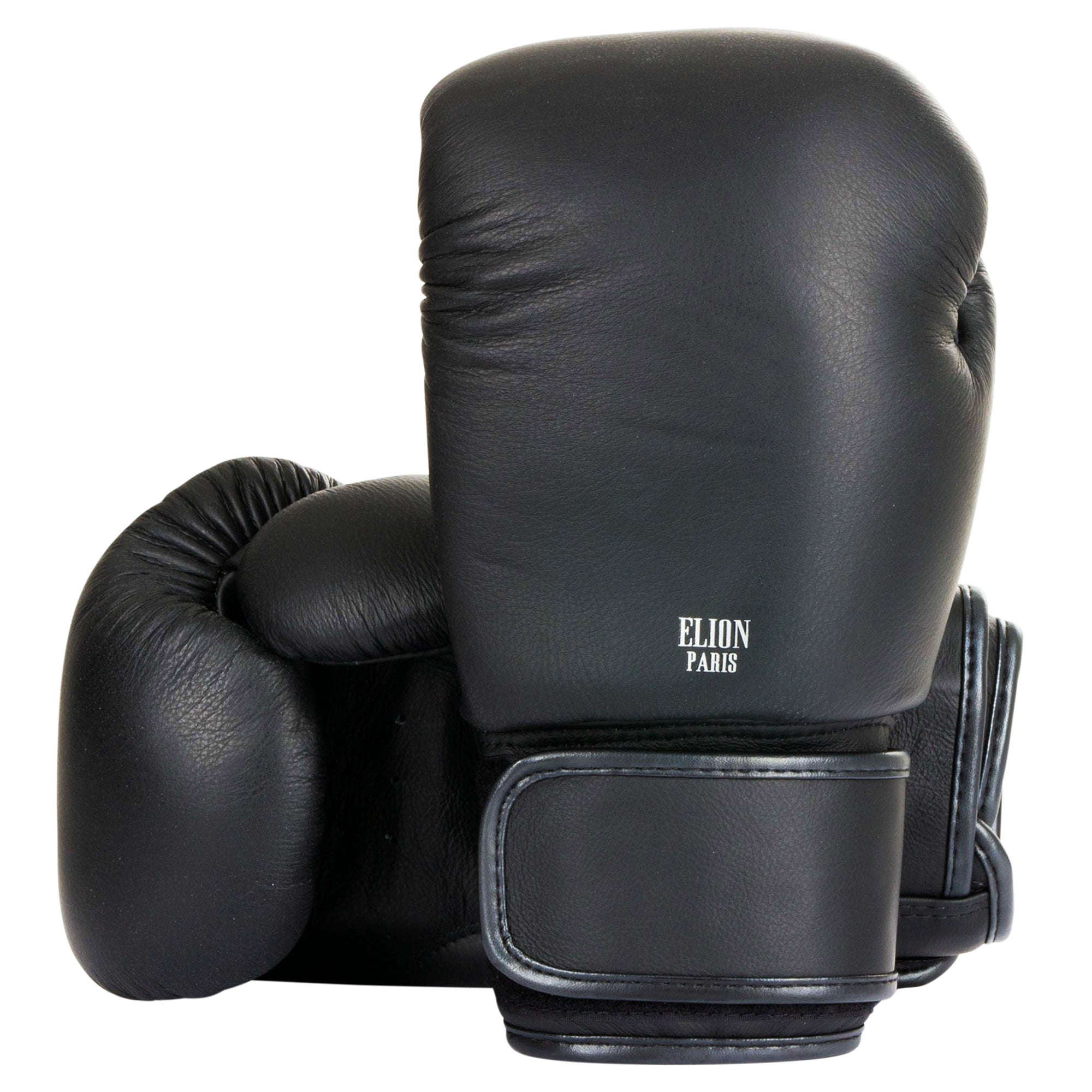 Gants de boxe ELION Collection Paris noir mat en cuir de vache