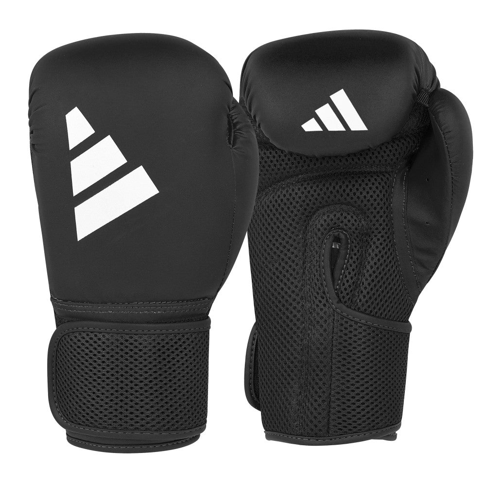 Gants de boxe adidas Power 25 noir et blanc, initiation et entraînement