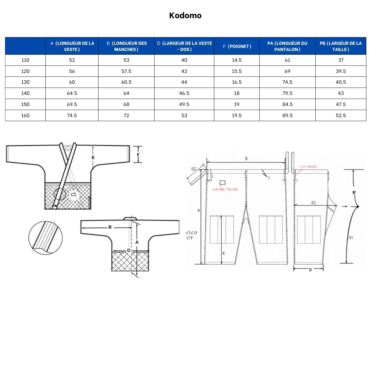 Judogi Mizuno Kodomo blanc, veste et pantalon avec ceinture blanche