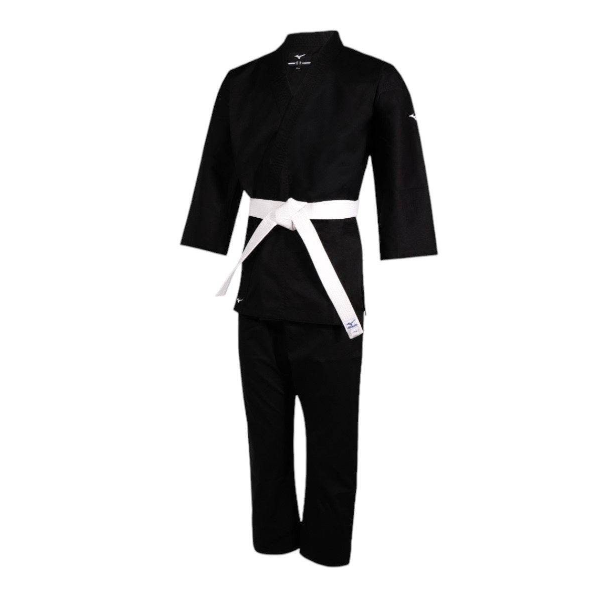 Kimono de karaté Mizuno Kiai noir, veste et pantalon