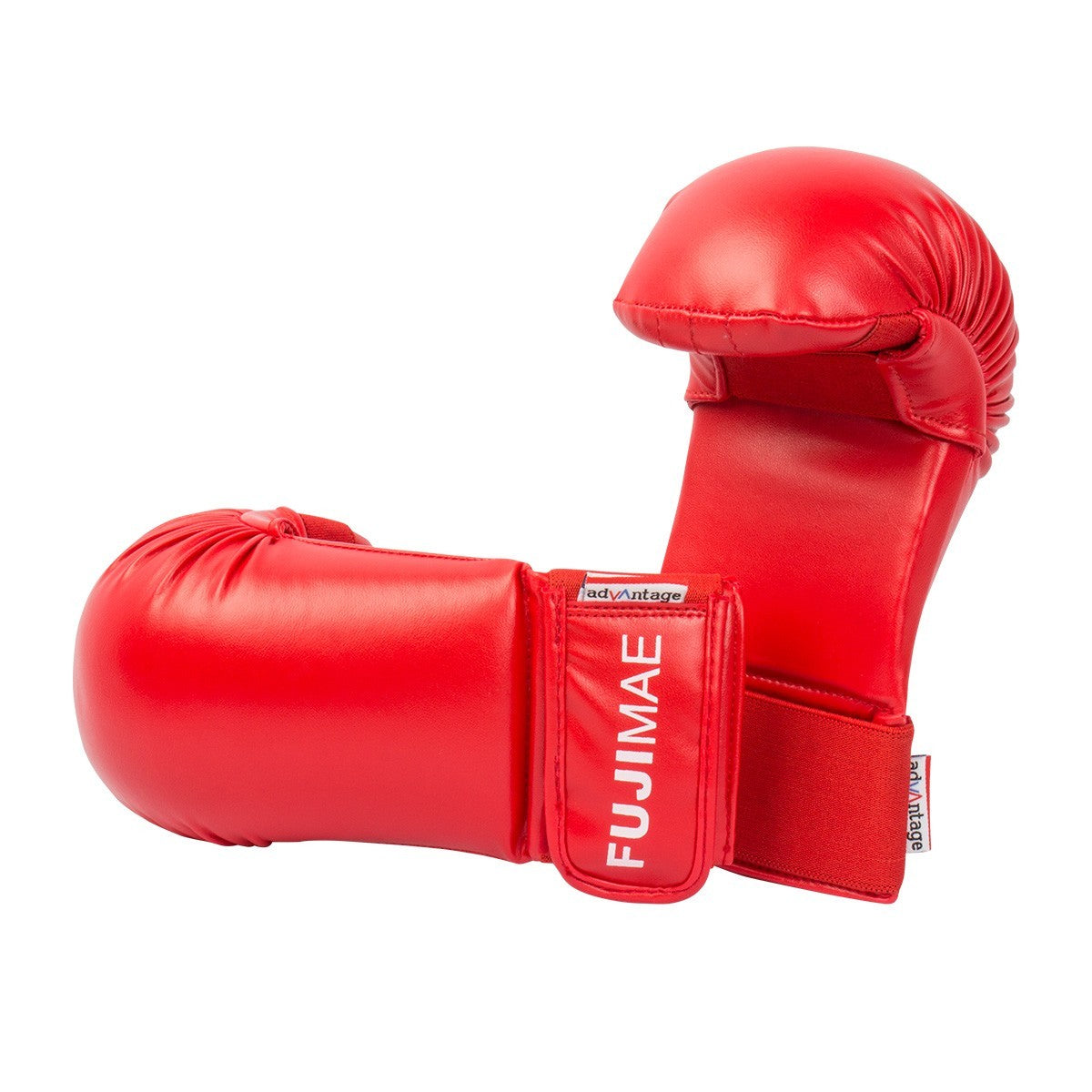 Mitaines de karaté FUJIMAE Advantage rouges, revêtement Flexskin
