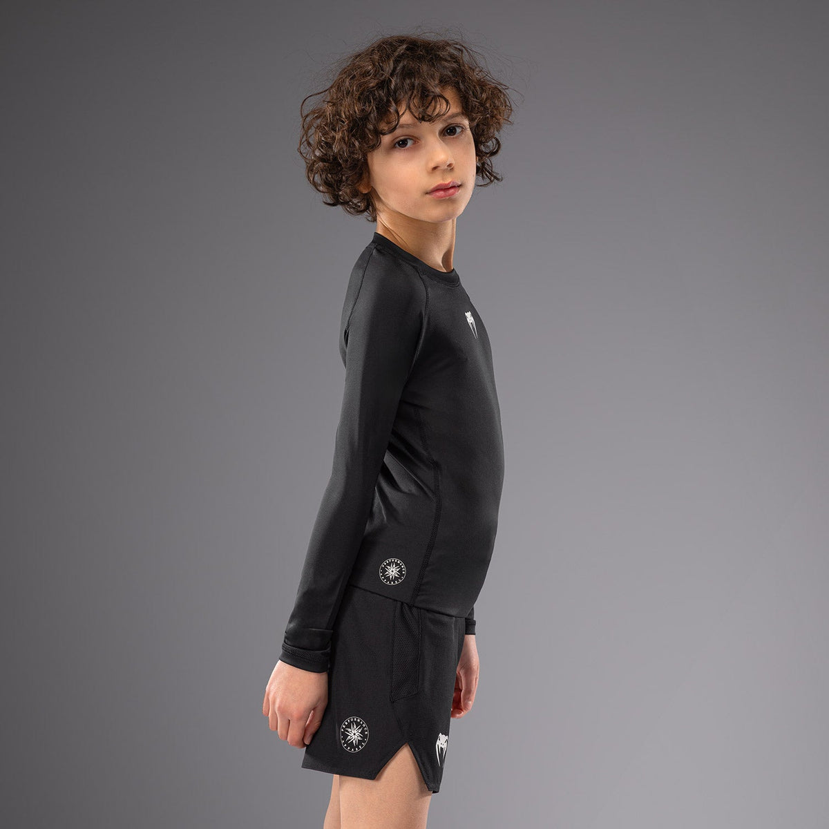 Rashguard enfant Venum Contender Noir pour le JJB