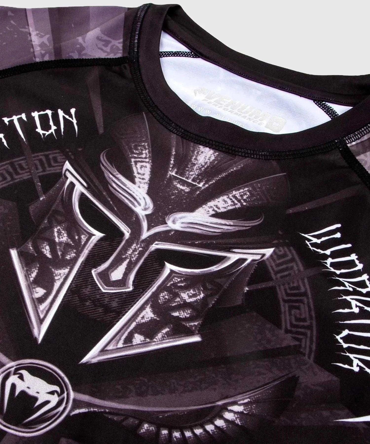 Rashguard Venum Gladiator 3.0 Manches courtes - Noir/Blanc