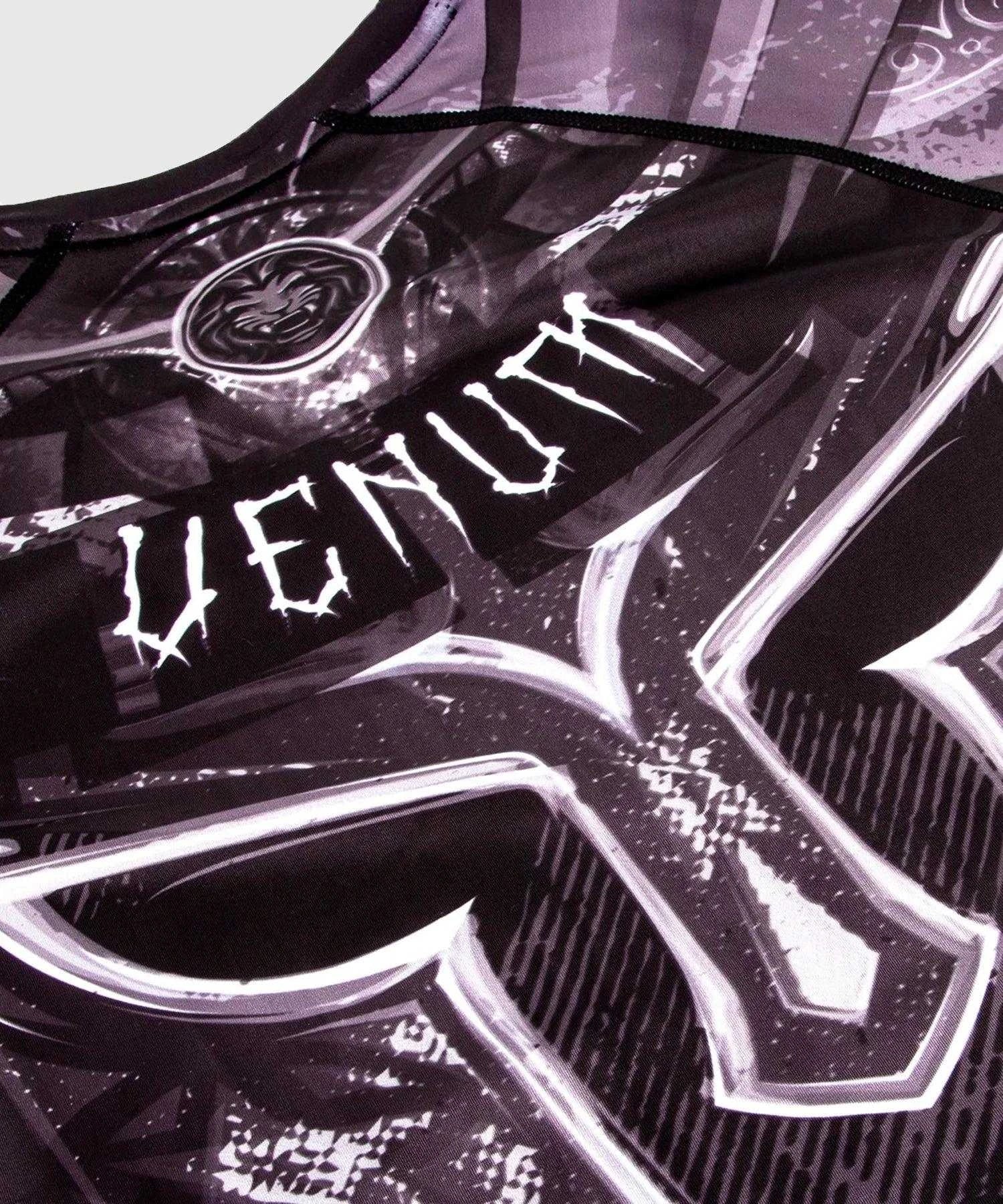 Rashguard Venum Gladiator 3.0 Manches courtes - Noir/Blanc