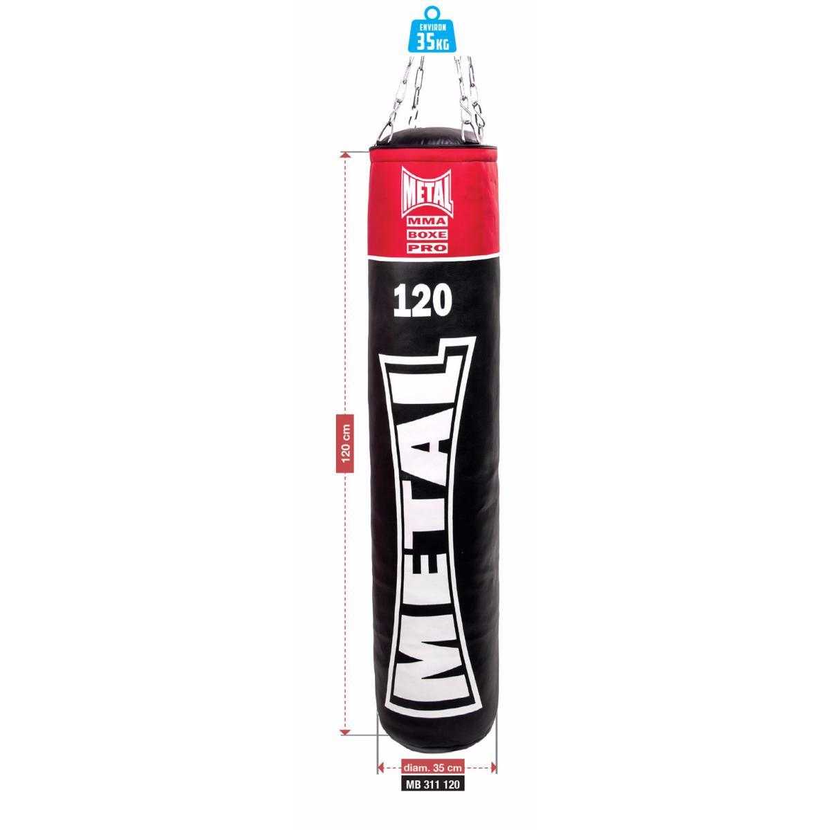 Fermeture par œillets et laçage du sac de frappe Metal Boxe Club Line
