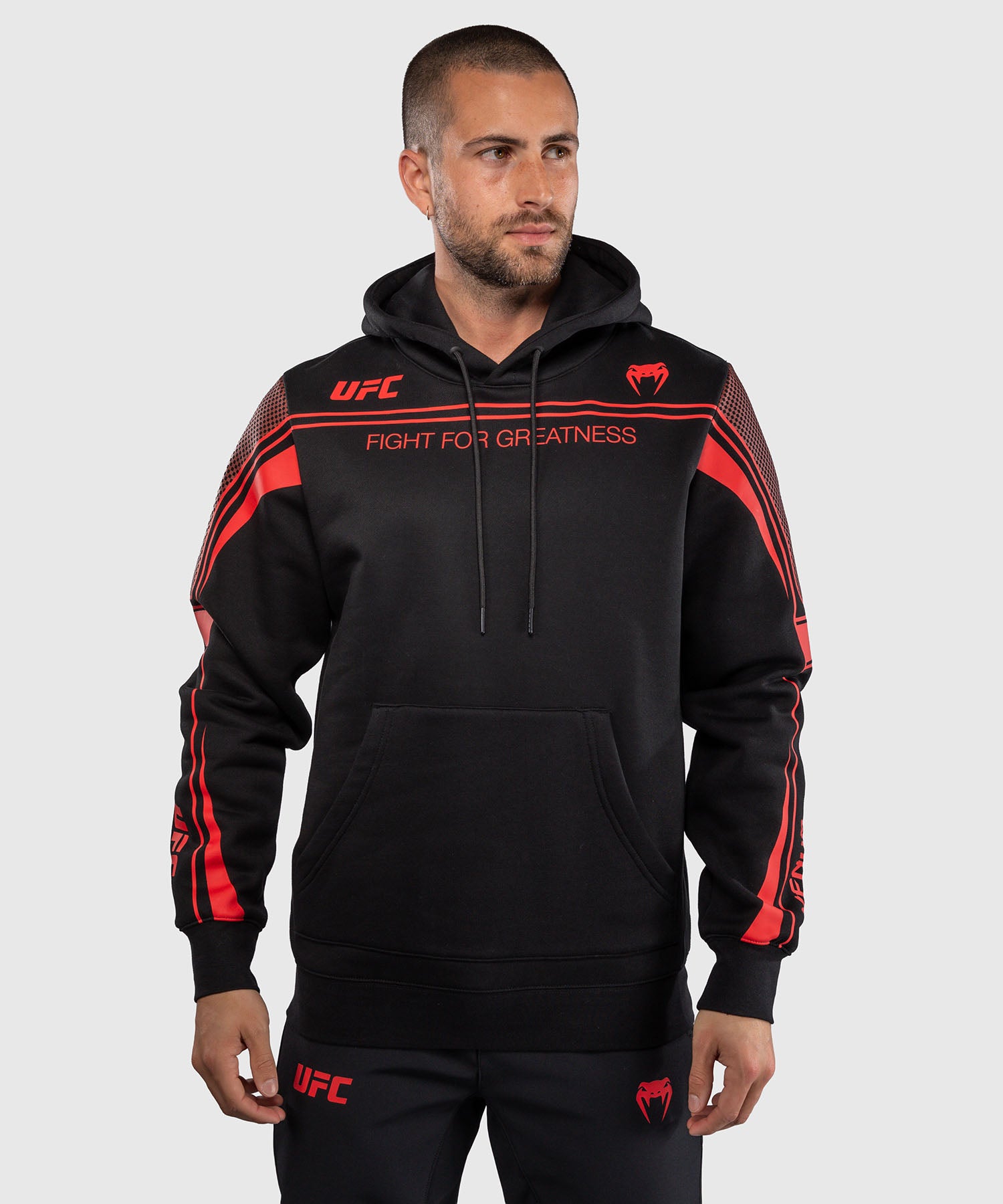 Sweat à capuche UFC Unity by Venum Fight Week noir et rouge