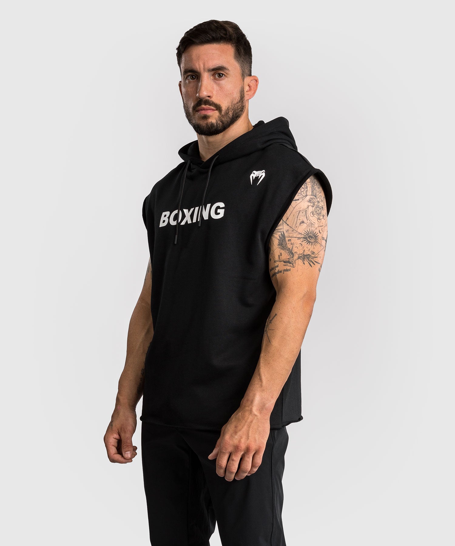 Coupe ajustee du sweatshirt sans manches Venum VT Boxing noir et blanc