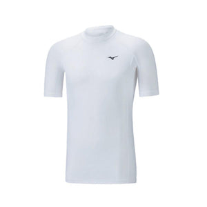 Rashguard Mizuno Bio Gear manches courtes blanc homme, porté sous le judogi en compétition