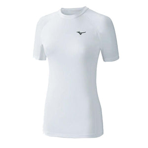 Rashguard Mizuno Bio Gear manches courtes femme blanc pour le judo en compétition