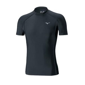 Rashguard Mizuno Bio Gear manches courtes noir, tee-shirt de compression judo homme